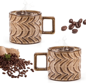 1pc Retro style Mugs 8 oz Ceramic Coffee Cups with Handle Coffee Mug Latte cup Gifts for Women Men