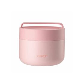 Stainless Steel Insulated Bento Box, Generic Bento Box, Lunchboxes, Thermos Boxes Adults, Professionals 800ml, Peach Pink