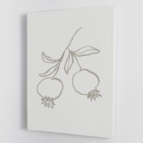 Pomegranate Green Canvas Print or Poster (Type: Standard Framed Canvas Print, size: 16" x 12" / 42cm x 30cm (approx))