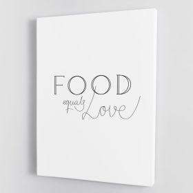 Food is Love Canvas Print or Poster (Type: Standard Framed Canvas Print, size: 12" x 8" / 30cm x 20cm (approx))